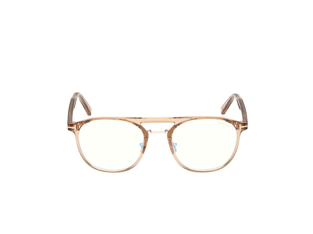 Occhiali da vista Tom Ford FT5982-B (045) colore marrone chiaro lucido forma aviator 