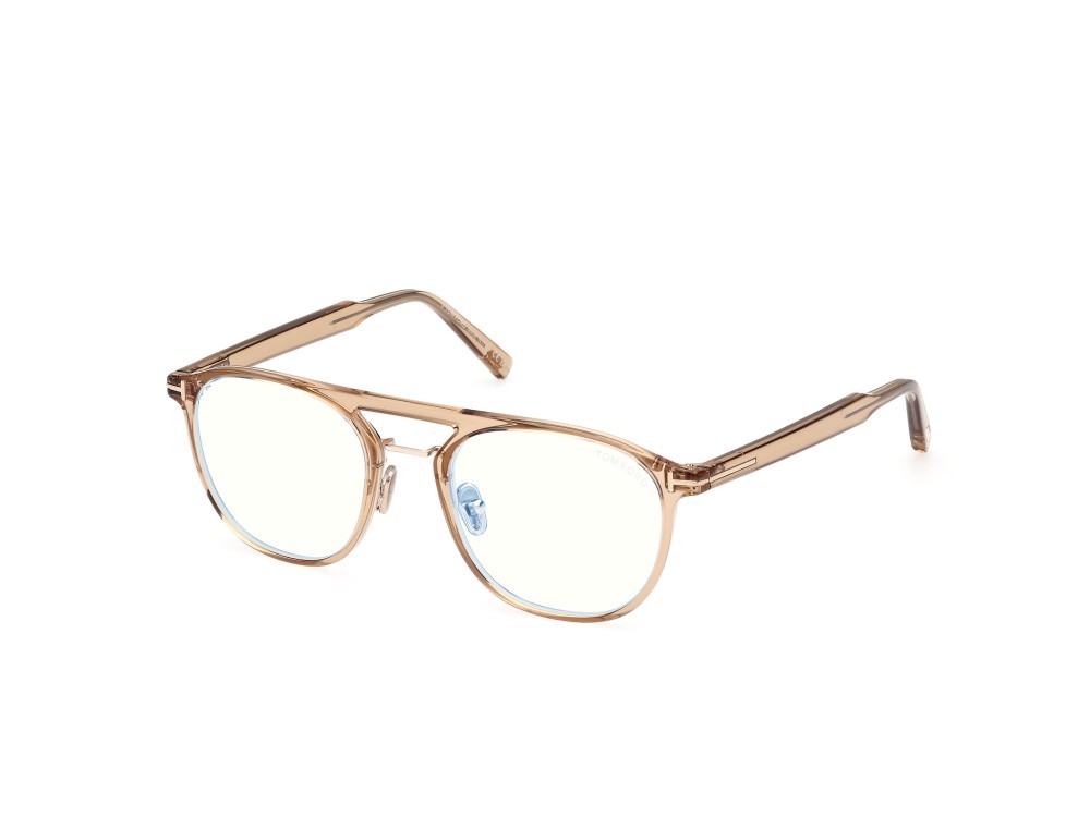 Occhiali da vista Tom Ford FT5982-B (045) colore marrone chiaro lucido forma aviator 