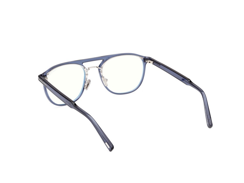Occhiali da vista Tom Ford FT5982-B (090) colore blu lucido forma aviator 