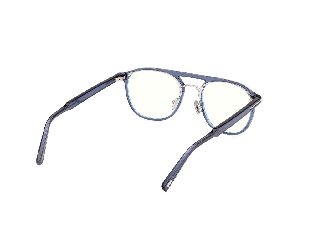 Occhiali da vista Tom Ford FT5982-B (090) colore blu lucido forma aviator 
