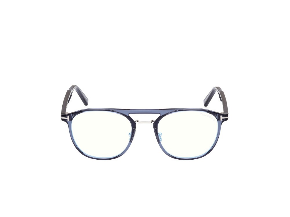 Occhiali da vista Tom Ford FT5982-B (090) colore blu lucido forma aviator 