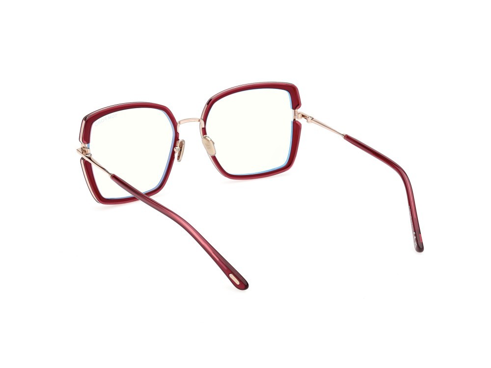 Occhiali da vista Tom Ford FT5985-B (075)  colore fucsia scuro lucido forma quadrato 