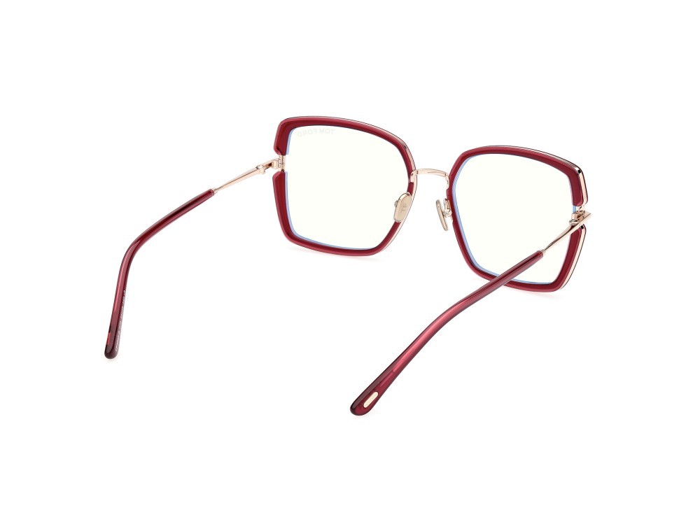 Occhiali da vista Tom Ford FT5985-B (075)  colore fucsia scuro lucido forma quadrato 