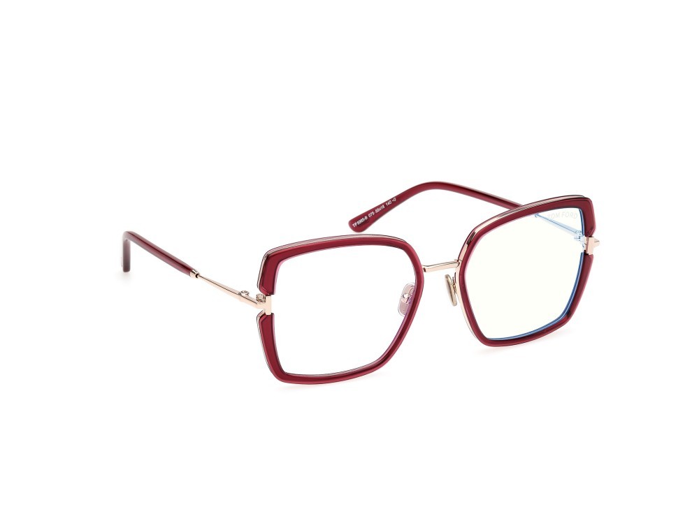 Occhiali da vista Tom Ford FT5985-B (075)  colore fucsia scuro lucido forma quadrato 