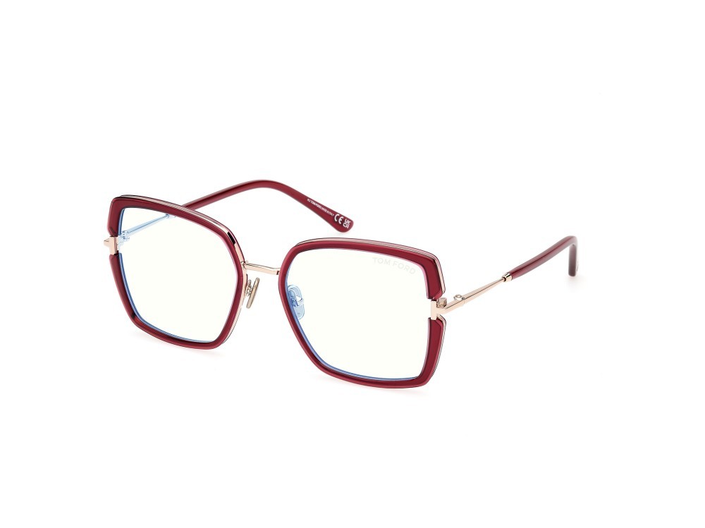 Occhiali da vista Tom Ford FT5985-B (075)  colore fucsia scuro lucido forma quadrato 