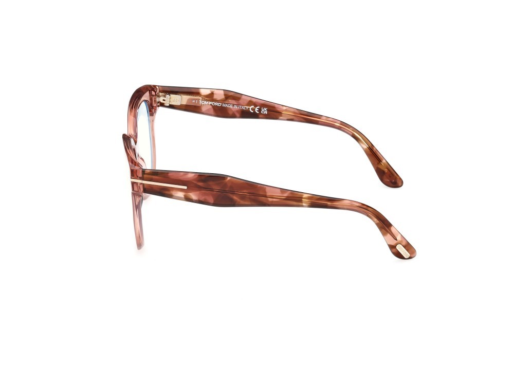 Brillen Tom Ford FT5987-B (072)  farbe rosa chiaro lucido form schmetterling 