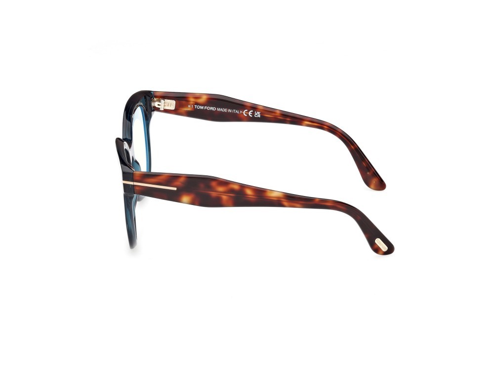 Eyeglasses Tom Ford FT5987-B (092)  color azzurro lucido shape butterfly 