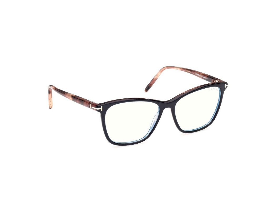Eyeglasses Tom Ford FT5989-B (005)  color nero - avana shape square 