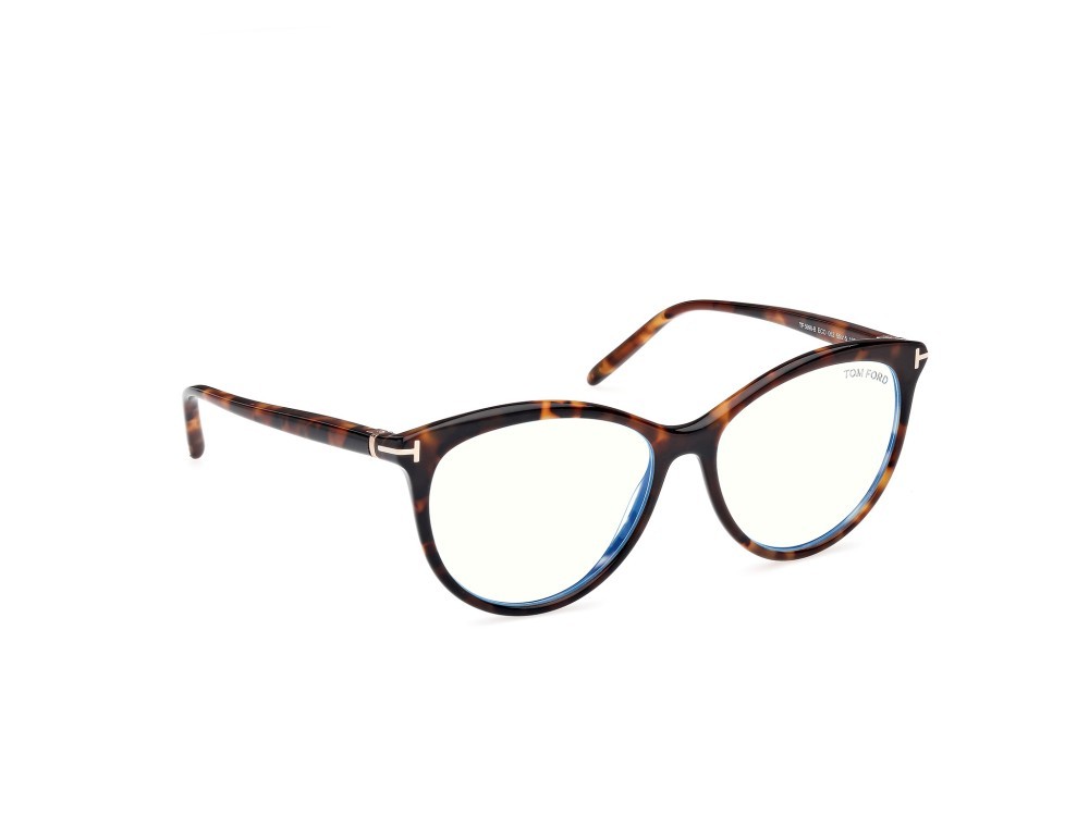 Eyeglasses Tom Ford FT5990-B (052)  color avana scura shape round 