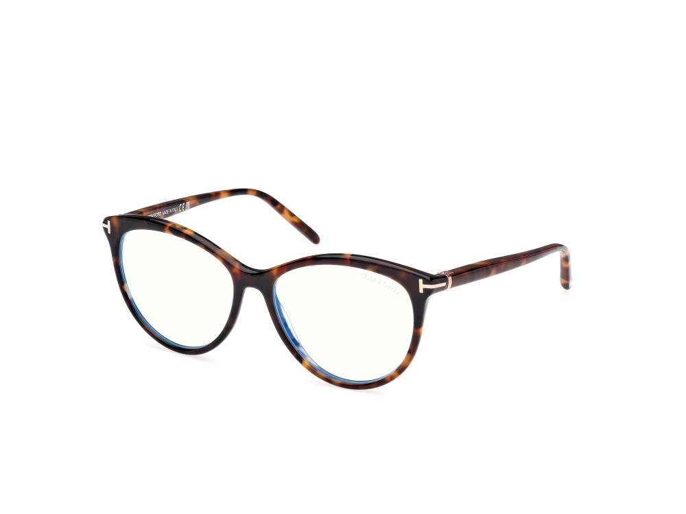 Eyeglasses Tom Ford FT5990-B (052)  color avana scura shape round 