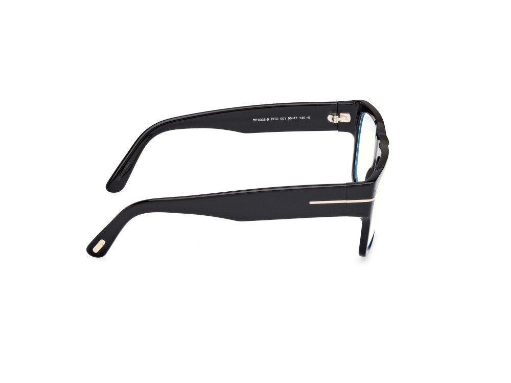 Occhiali da vista Tom Ford FT6035-B (001) colore nero lucido  forma rettangolare 