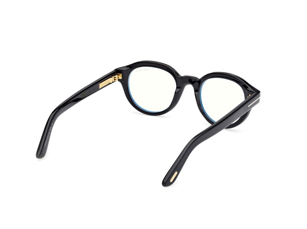 Eyeglasses Tom Ford FT6037-B (001) color nero lucido shape round 