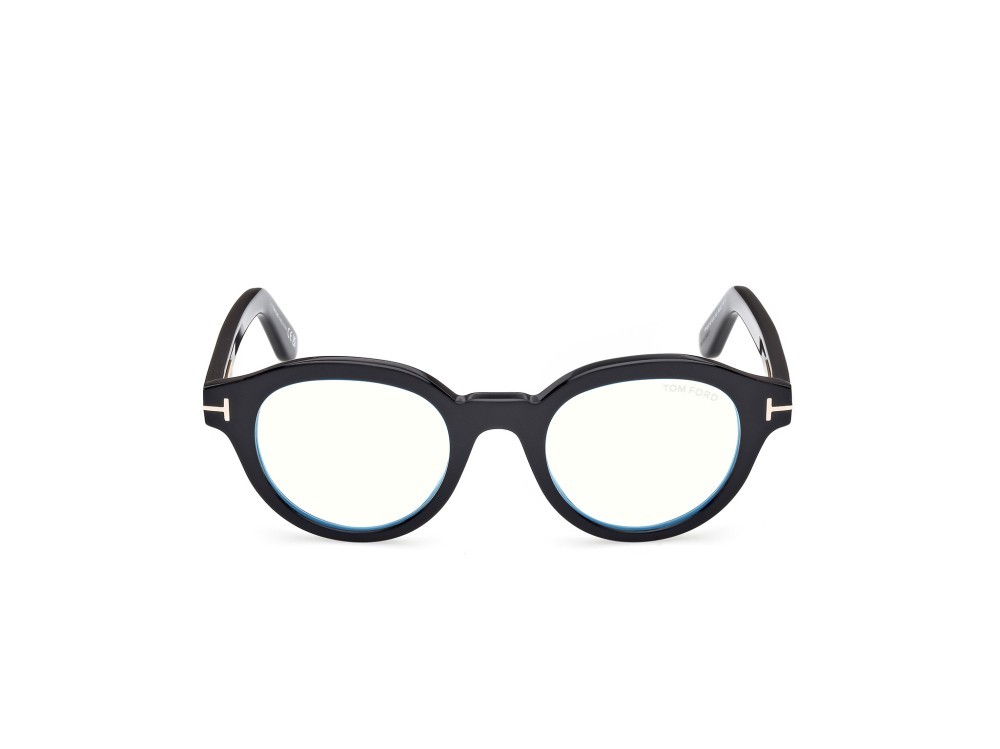 Eyeglasses Tom Ford FT6037-B (001) color nero lucido shape round 