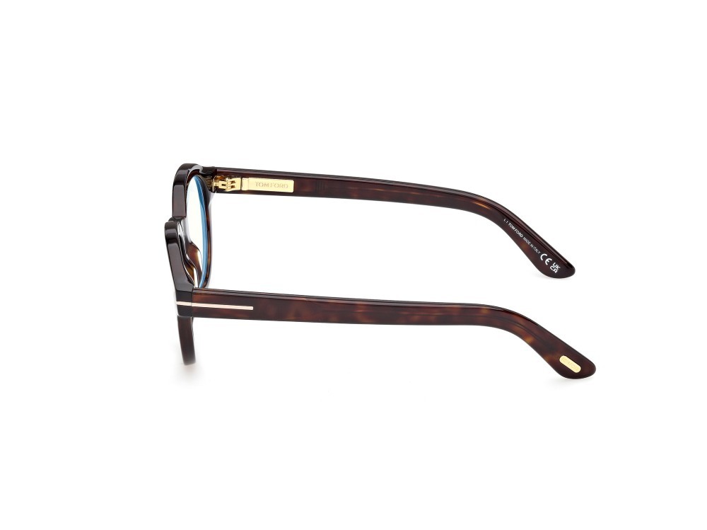 Eyeglasses Tom Ford FT6037-B (052) color avana scura shape round 