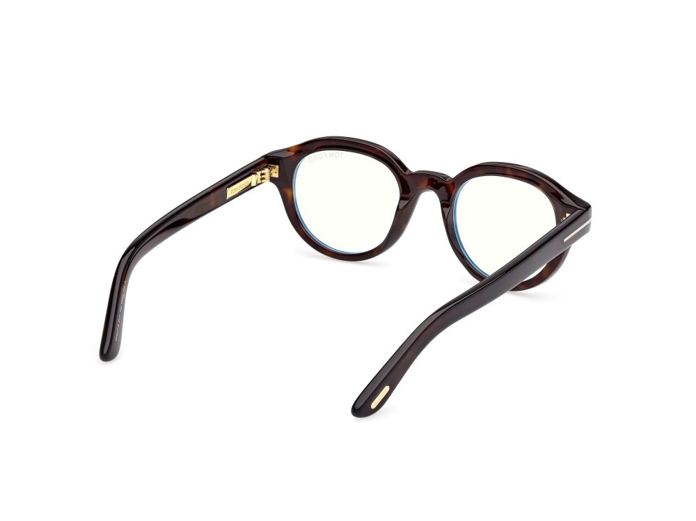 Eyeglasses Tom Ford FT6037-B (052) color avana scura shape round 