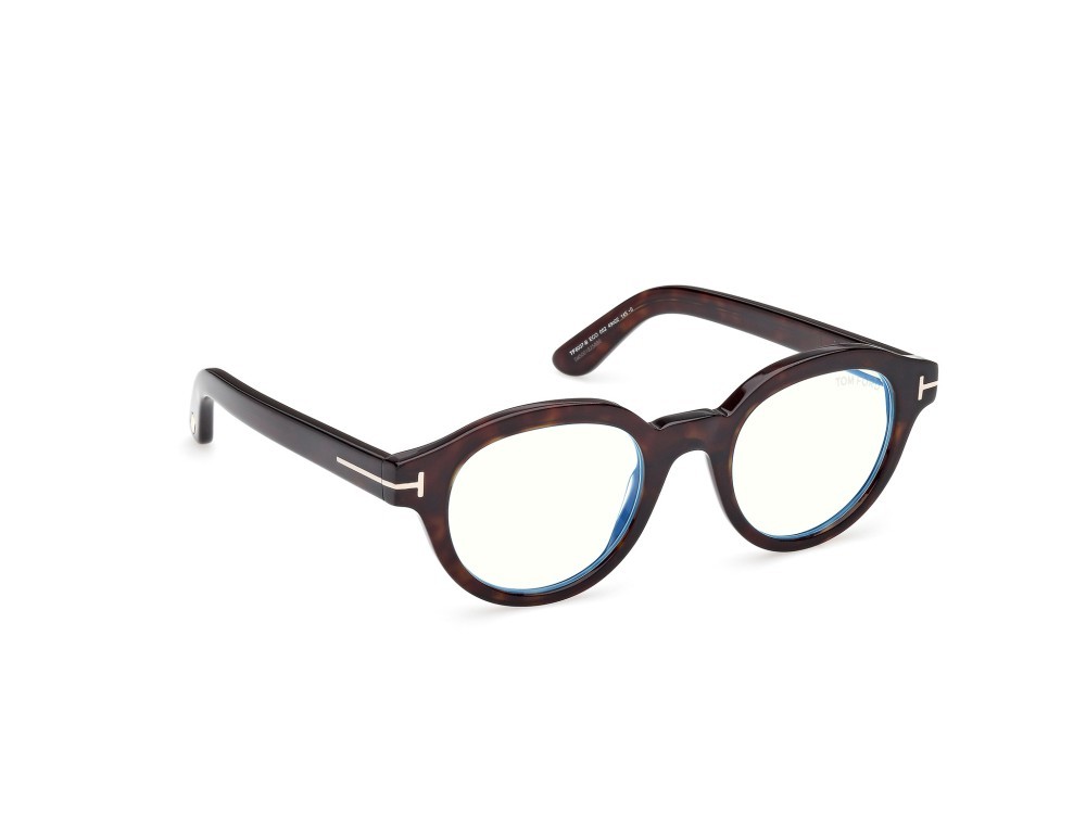 Eyeglasses Tom Ford FT6037-B (052) color avana scura shape round 