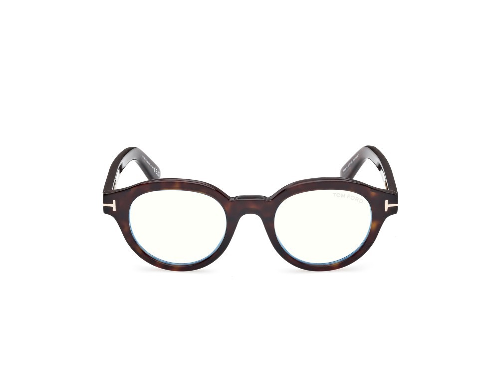Eyeglasses Tom Ford FT6037-B (052) color avana scura shape round 