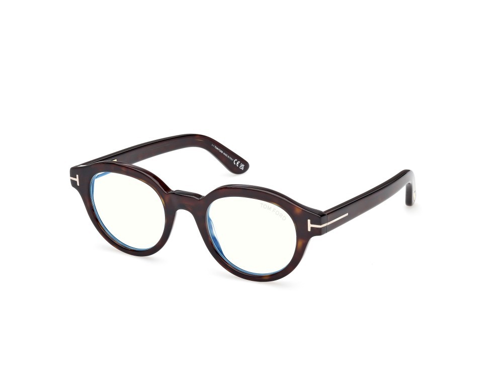 Eyeglasses Tom Ford FT6037-B (052) color avana scura shape round 