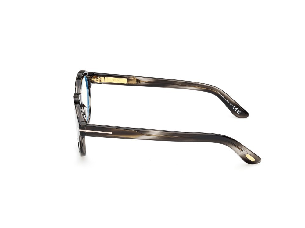 Eyeglasses Tom Ford FT6037-B (056) color avana colorata  shape round 