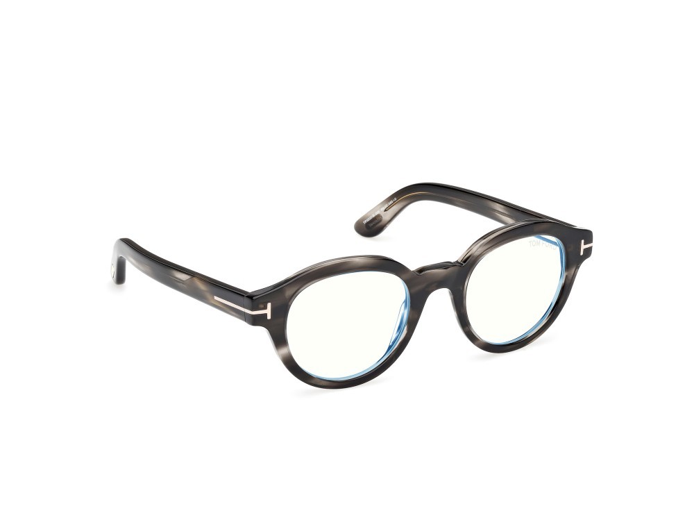 Eyeglasses Tom Ford FT6037-B (056) color avana colorata  shape round 