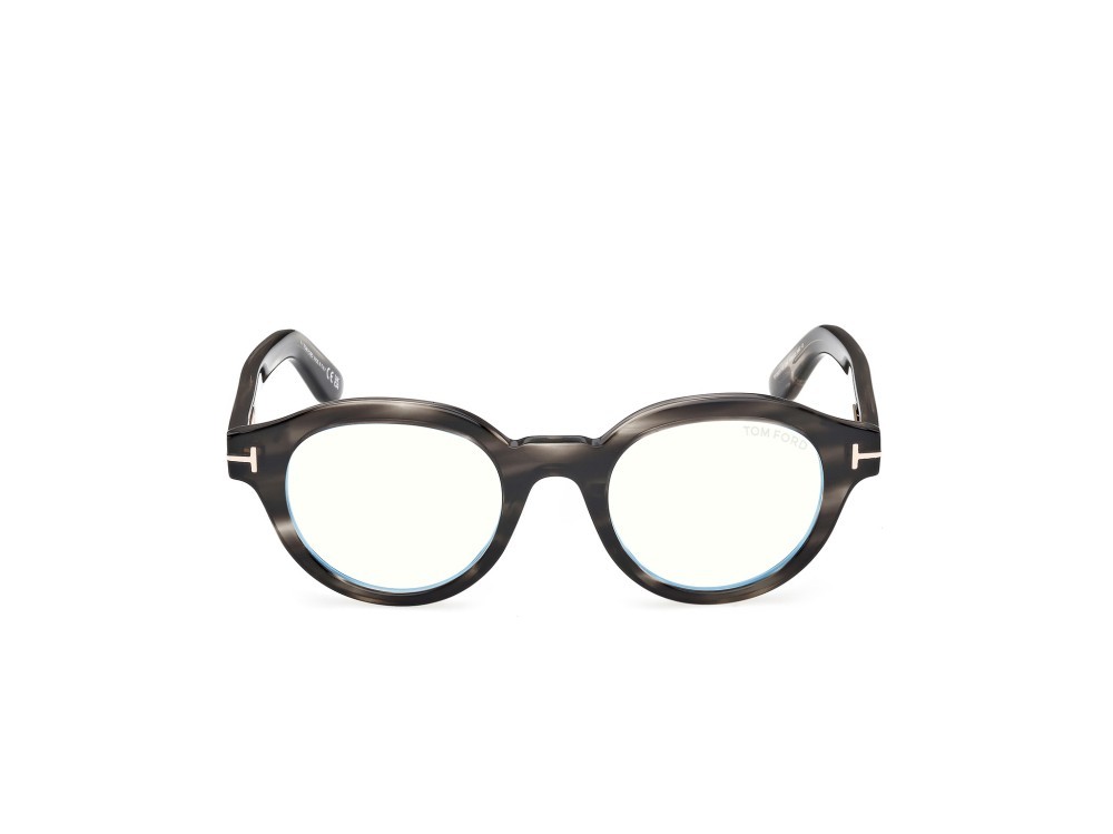 Eyeglasses Tom Ford FT6037-B (056) color avana colorata  shape round 