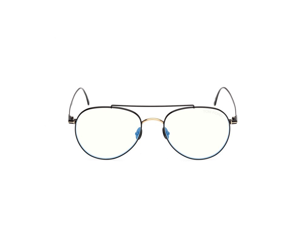 Occhiali da vista Tom Ford FT6040-B (001) colore nero lucido forma aviator 