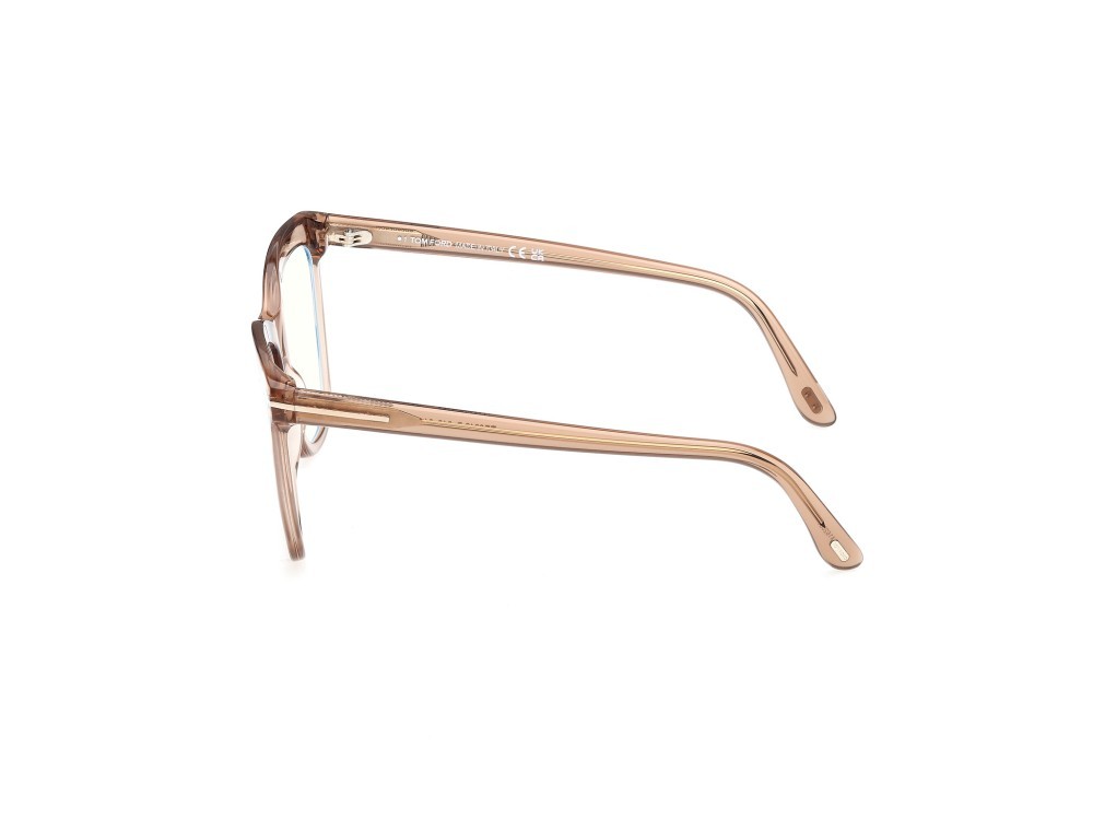 Occhiali da vista Tom Ford FT6042-B (045) colore marrone chiaro lucido forma farfalla 