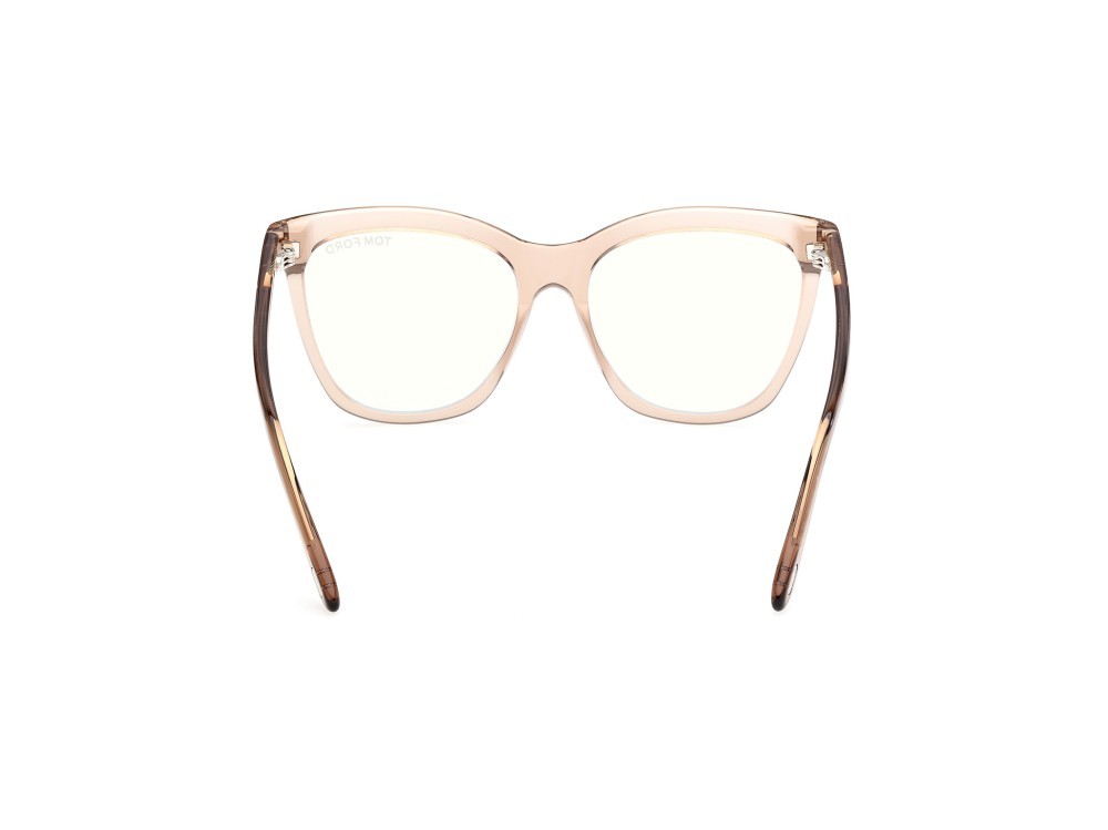 Occhiali da vista Tom Ford FT6042-B (045) colore marrone chiaro lucido forma farfalla 