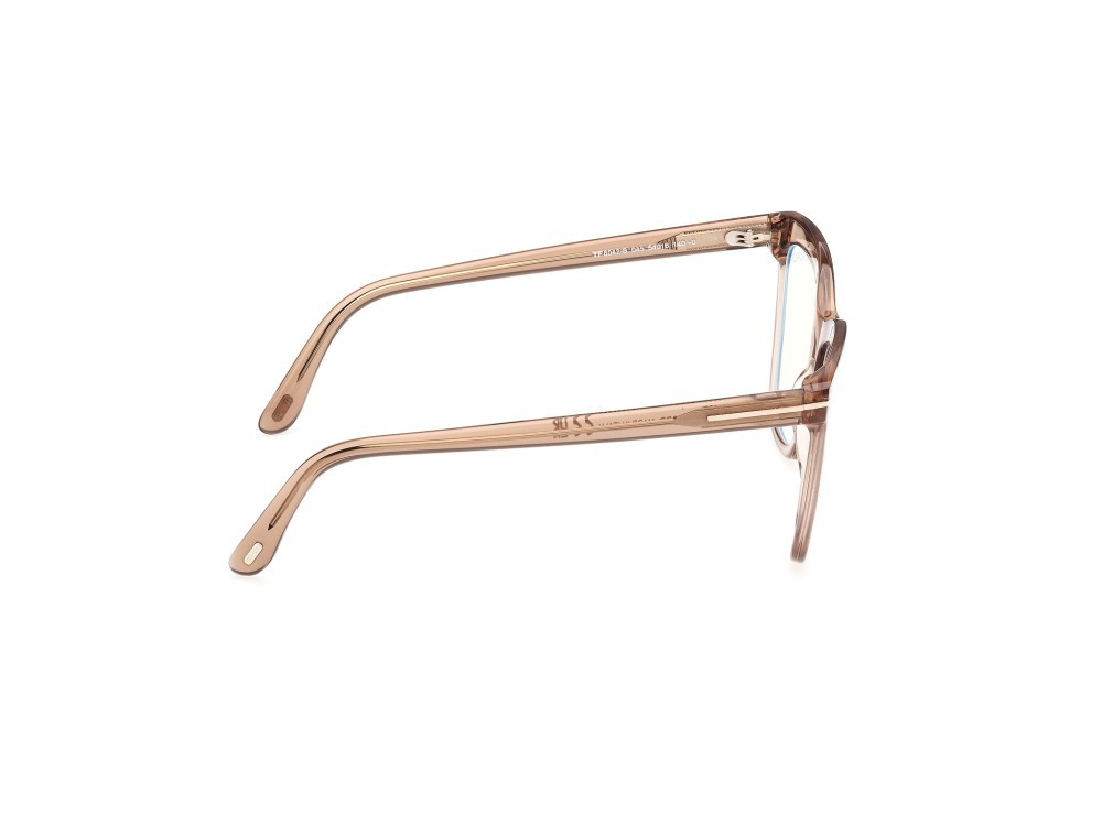 Occhiali da vista Tom Ford FT6042-B (045) colore marrone chiaro lucido forma farfalla 