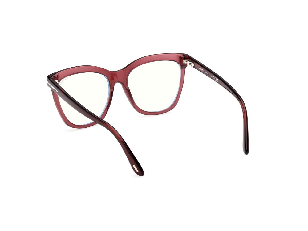 Occhiali da vista Tom Ford FT6042-B (069) colore bordeaux lucido forma farfalla 
