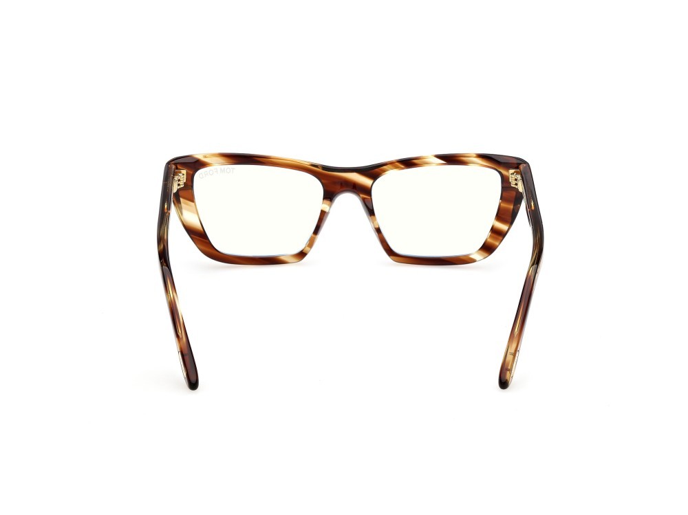 Eyeglasses Tom Ford FT6047-B (055) color avana colorata shape cat eye 