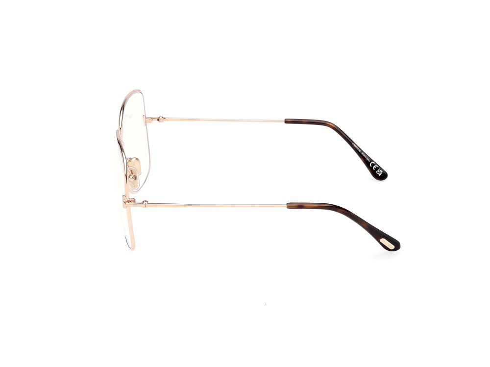 Eyeglasses Tom Ford FT6048-B (028) color oro rosé lucido  shape square 