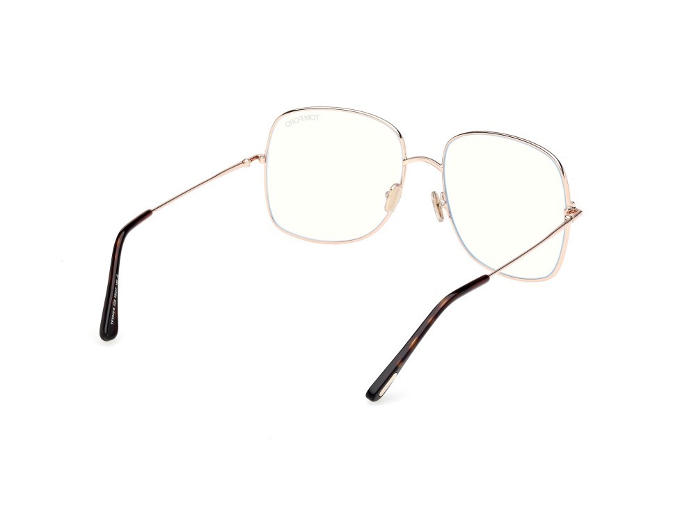 Eyeglasses Tom Ford FT6048-B (028) color oro rosé lucido  shape square 