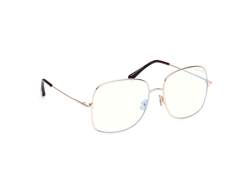 Eyeglasses Tom Ford FT6048-B (028) color oro rosé lucido  shape square 