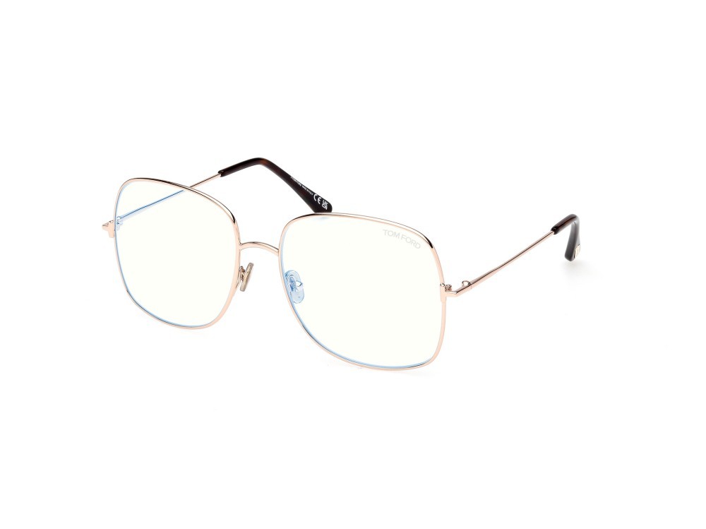 Eyeglasses Tom Ford FT6048-B (028) color oro rosé lucido  shape square 