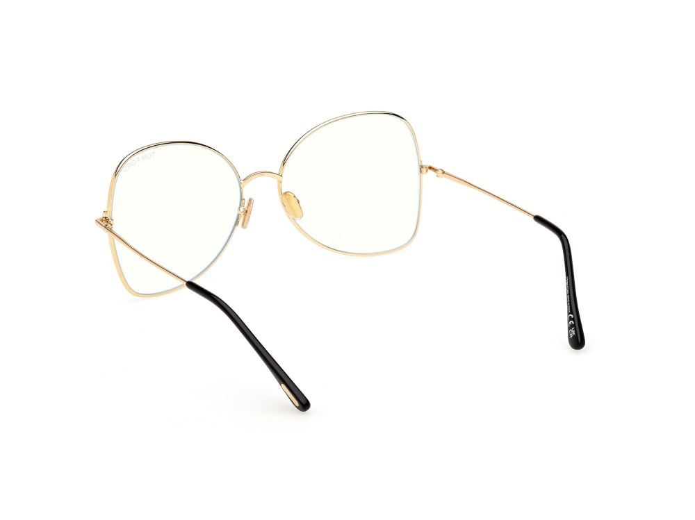 Eyeglasses Tom Ford FT6049-B (030) color oro endura lucido shape butterfly 