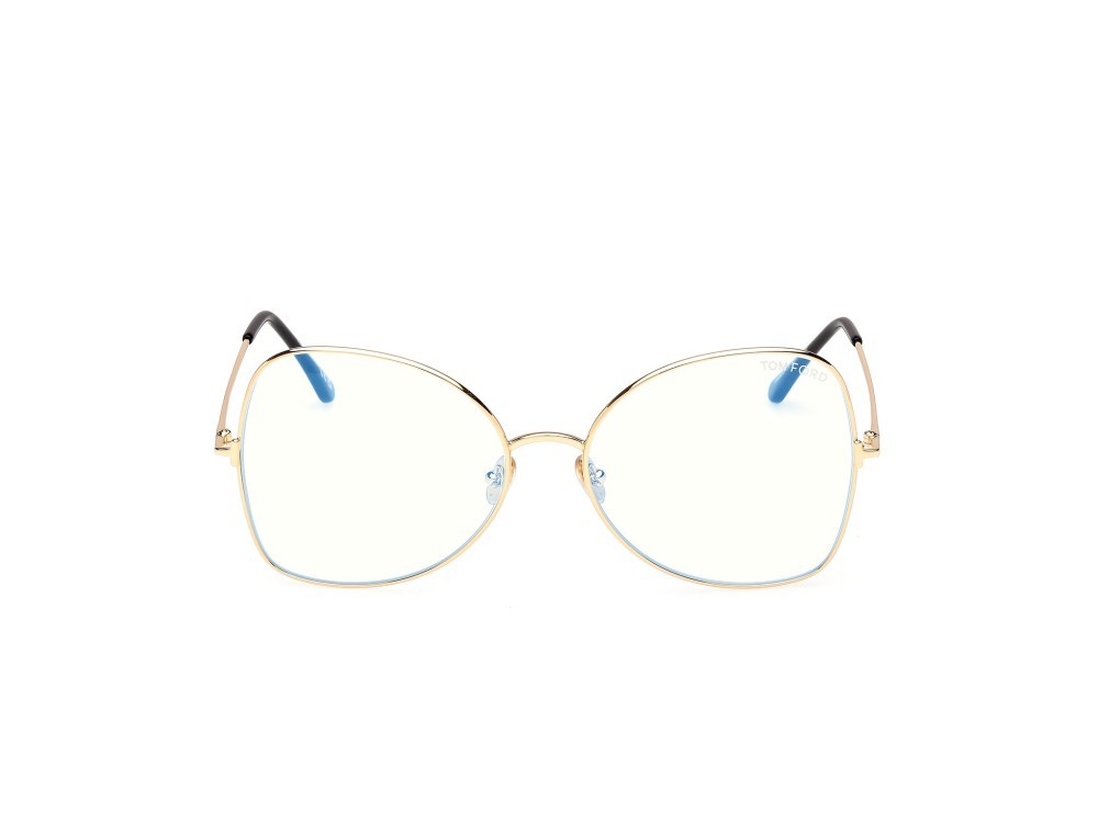 Eyeglasses Tom Ford FT6049-B (030) color oro endura lucido shape butterfly 