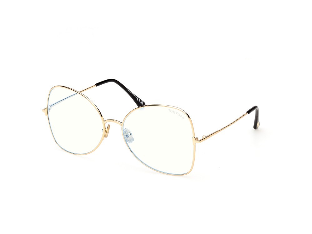 Eyeglasses Tom Ford FT6049-B (030) color oro endura lucido shape butterfly 