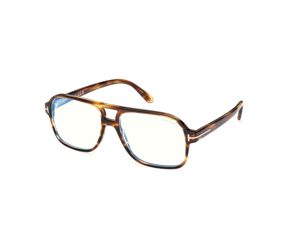 Occhiali da vista Tom Ford FT6058-B (055) colore avana colorata forma navigator 
