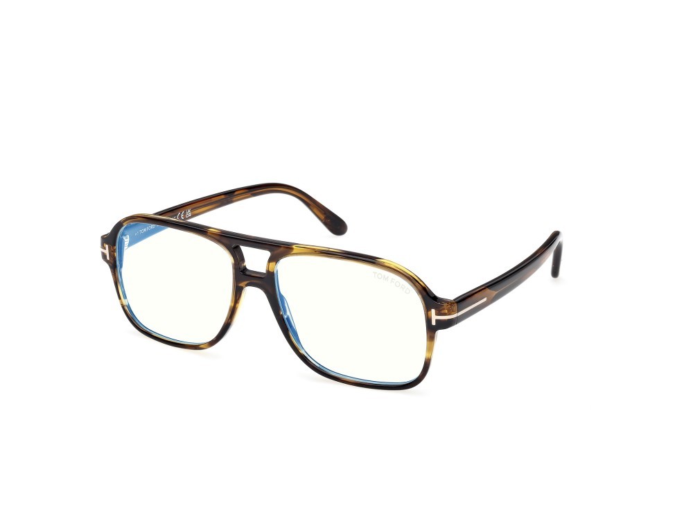 Occhiali da vista Tom Ford FT6058-B (056) colore avana colorata forma navigator 