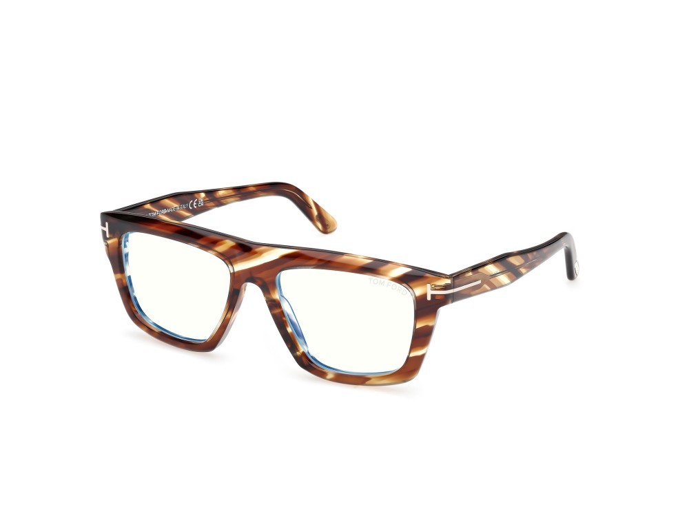 Eyeglasses Tom Ford FT6059-B (055) color avana colorata shape rectangle 