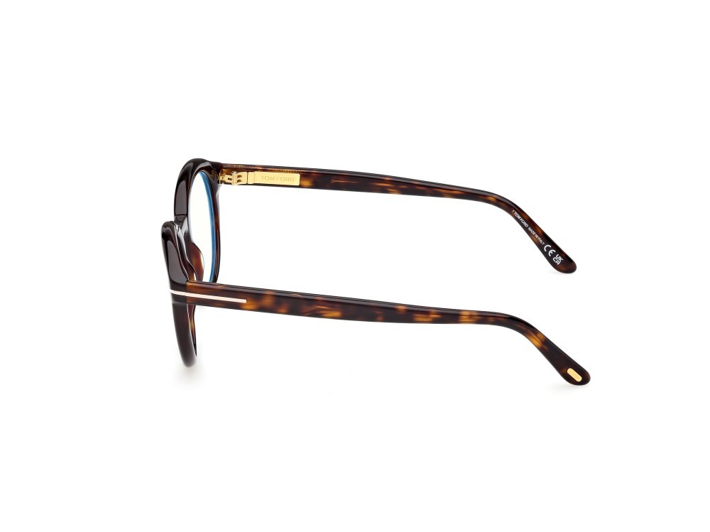 Eyeglasses Tom Ford FT6061-B (052) color avana scura shape round 
