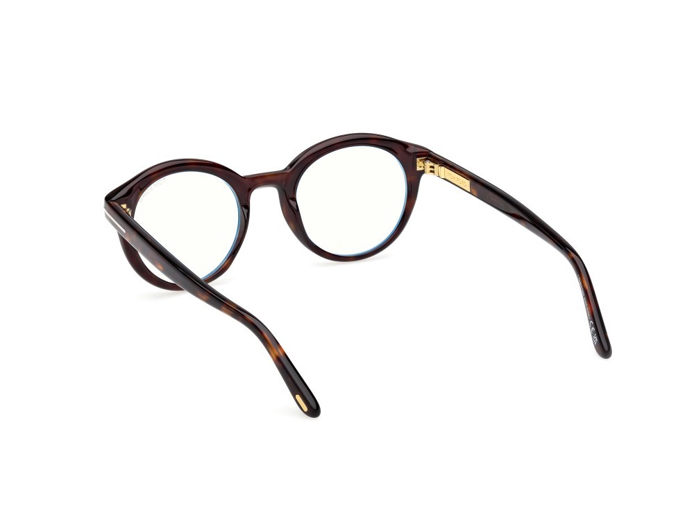 Eyeglasses Tom Ford FT6061-B (052) color avana scura shape round 