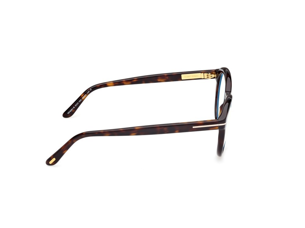 Eyeglasses Tom Ford FT6061-B (052) color avana scura shape round 