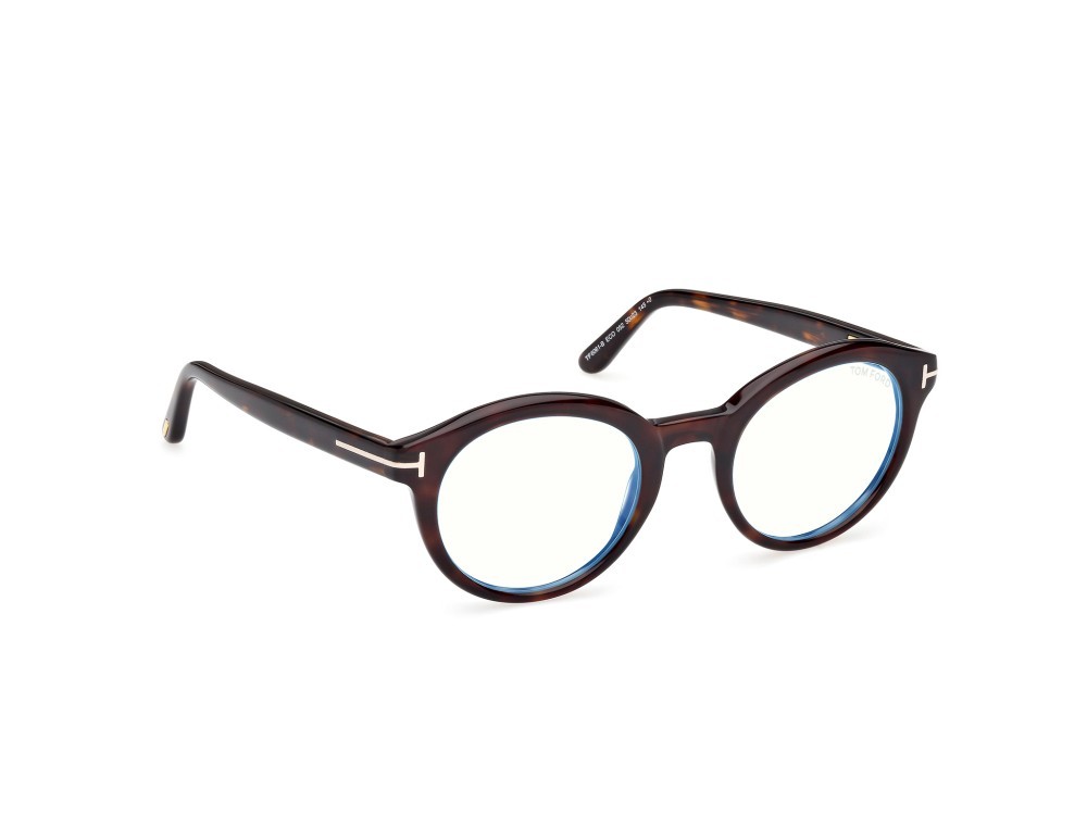 Eyeglasses Tom Ford FT6061-B (052) color avana scura shape round 