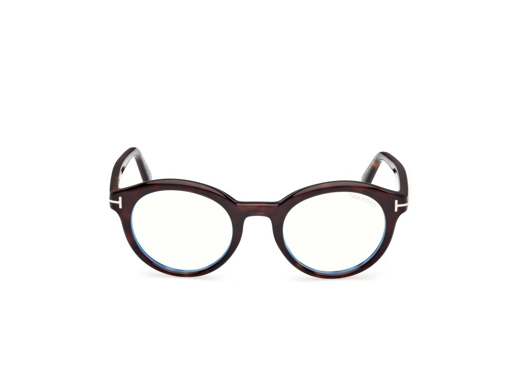 Eyeglasses Tom Ford FT6061-B (052) color avana scura shape round 