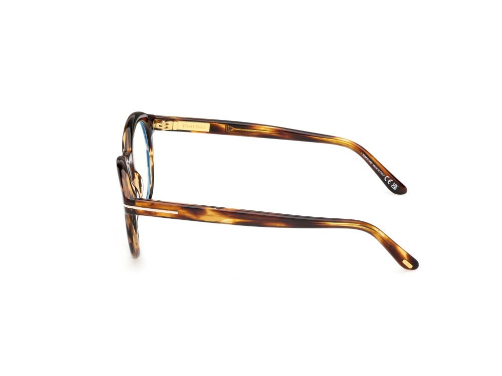 Eyeglasses Tom Ford FT6061-B (055) color avana colorata shape round 