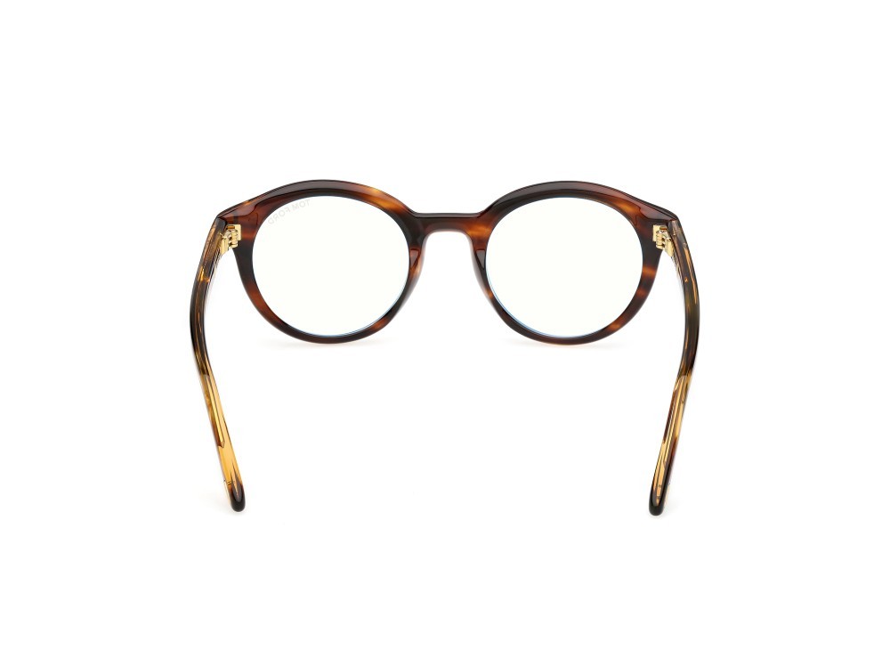 Eyeglasses Tom Ford FT6061-B (055) color avana colorata shape round 