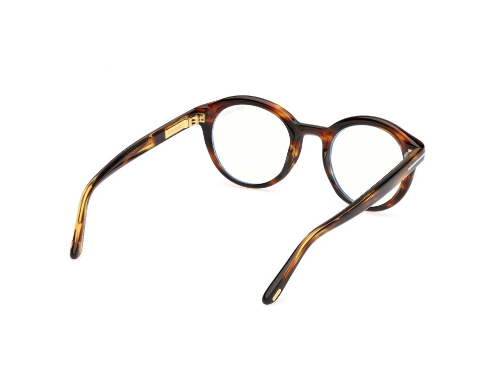 Eyeglasses Tom Ford FT6061-B (055) color avana colorata shape round 