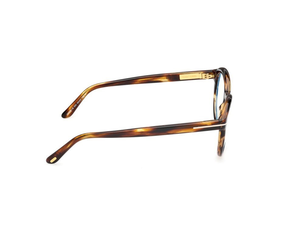 Eyeglasses Tom Ford FT6061-B (055) color avana colorata shape round 